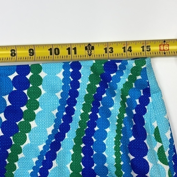 Talbots Wavy Dots Blue Green Pencil Skirt NWT 8P - Picture 4 of 8